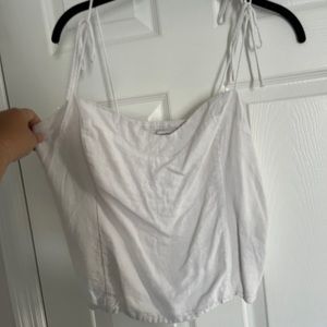 Abercrombie white linen top